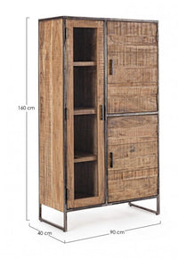 Mobile con Vetrina 3 Ante 90x40x160h cm Elmer