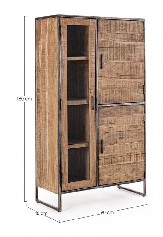 Mobile con Vetrina 3 Ante 90x40x160h cm Elmer