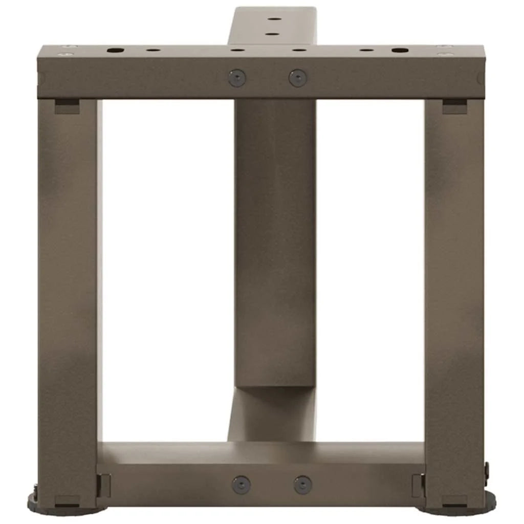 Set di 2 gambe per tavolino a forma di T con piedini regolabili 30 x 25 x 30 cm acciaio nero 02_0057273