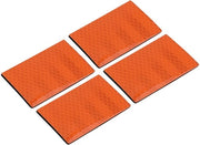 Pannelli Riflettenti - 4 Pezzi - 6 x 7 cm - Adesivi con Nastro Adesivo - Alta Visibilità - Sicurezza Notturna - Materiale Duraturo
