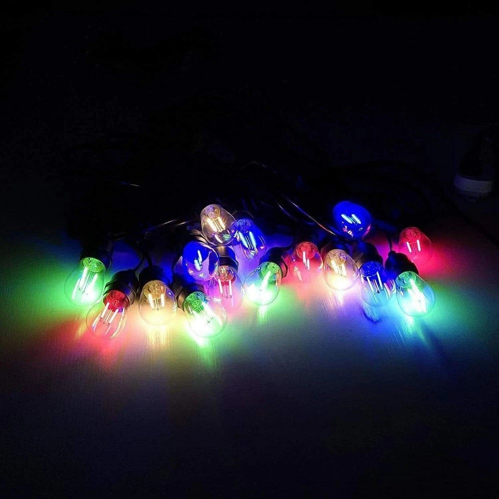 Trade Shop - Kit 10 Pezzi Lampadina Led Abs Acrilico 220 Lm Luce Calda Colorata Filamento E27 -