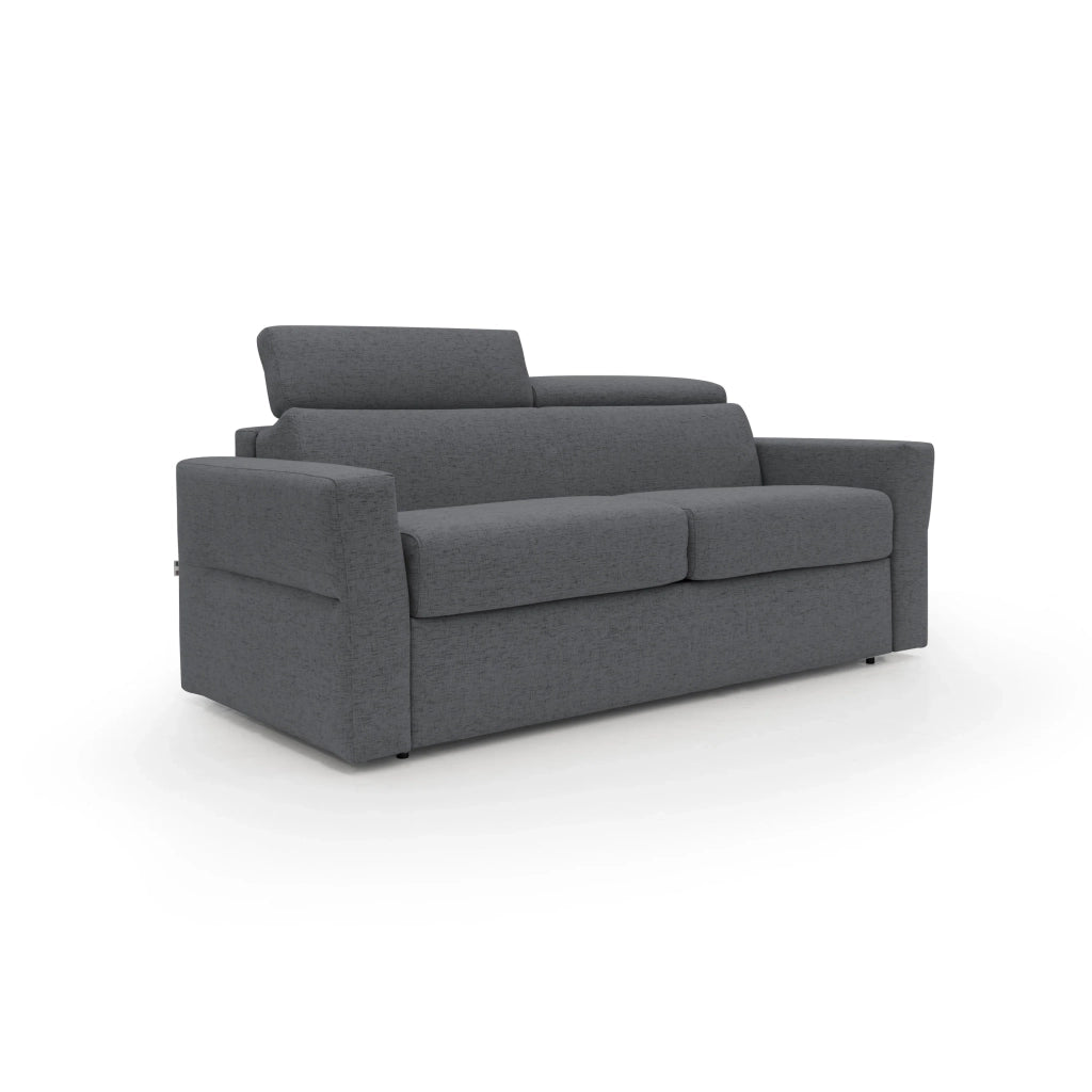 Avalon Divano letto con materasso H18 200 cm (mat. 140x197 cm) azzurro