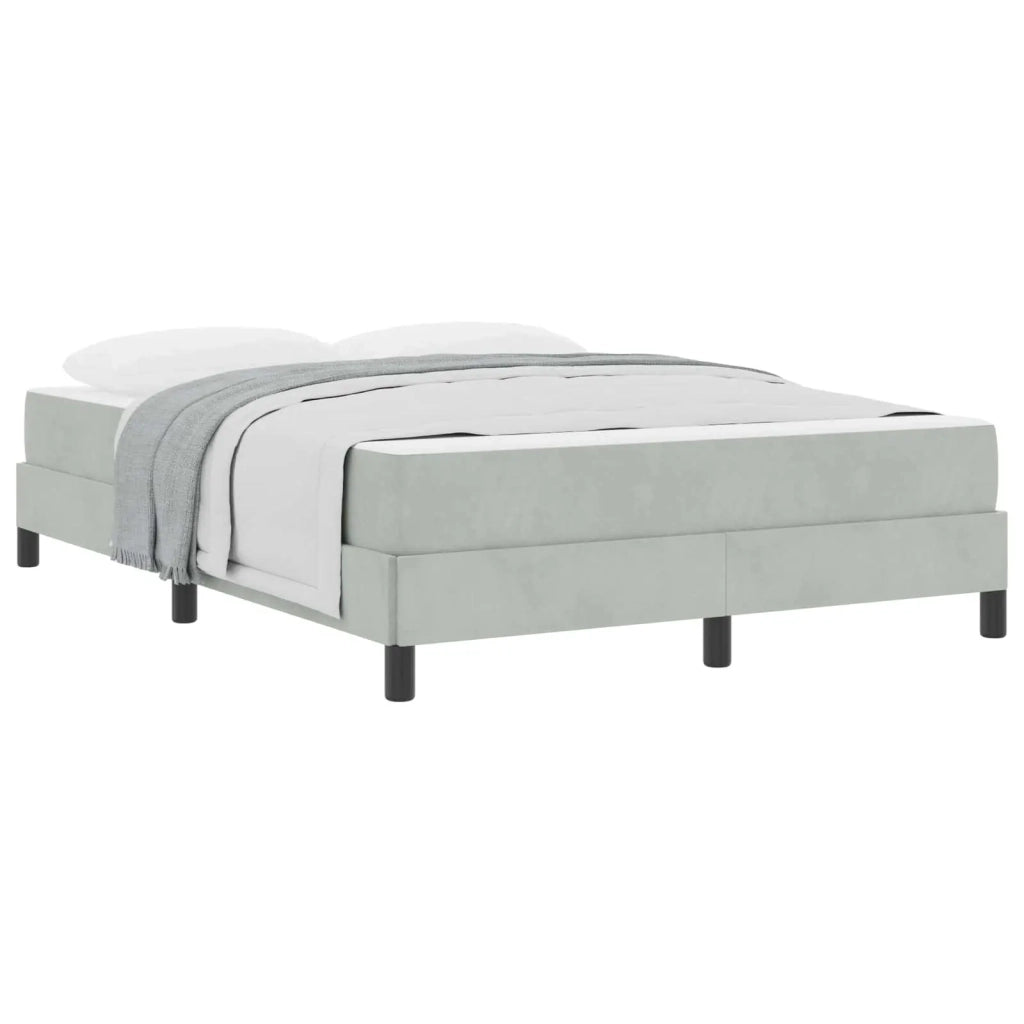 Letto a molle con materasso Grigio chiaro 140 x 200 cm Tessuto 3398695