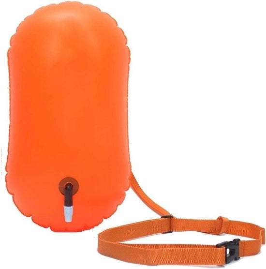 Pattino da nuoto con cinturino regolabile - galleggiante leggero e visibile per allenamento e gara sicuro