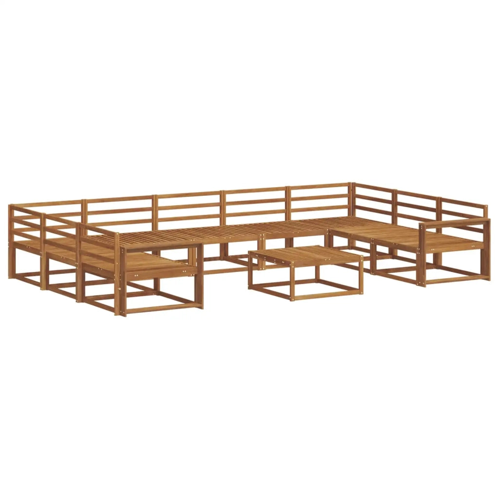 Set di divani da esterno 10 pcs Naturale