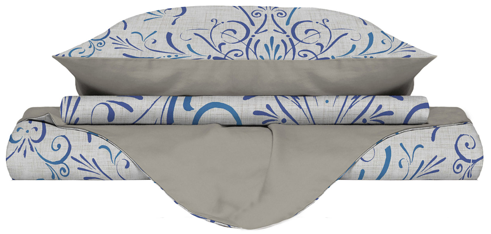 Copripiumino Singolo con Stampa sul Sacco e Federe Doubleface Ornato Tex