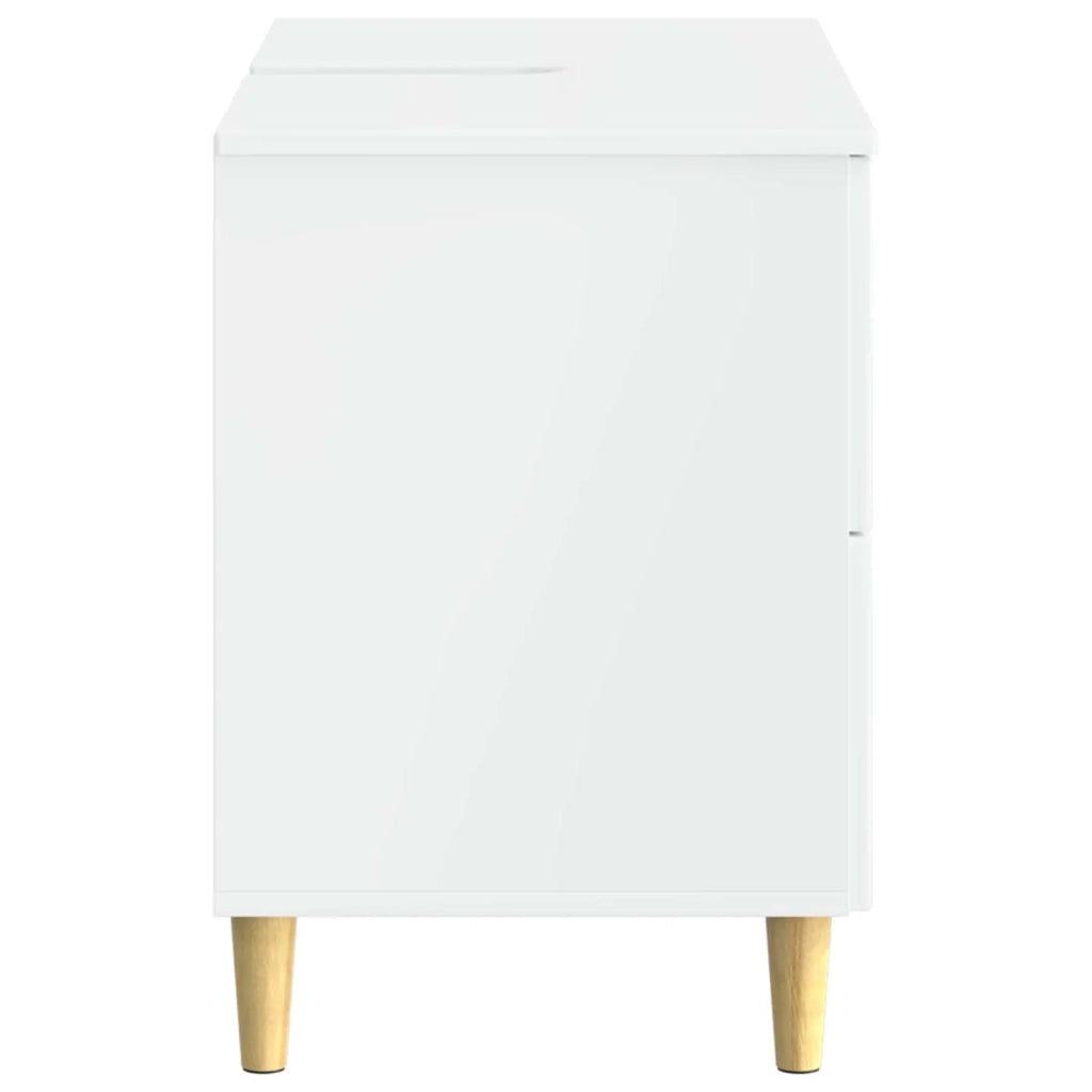 Armadio per Lavabo da Bagno DELFT Bianco Lucido 82 x 41 x 59 cm 897019