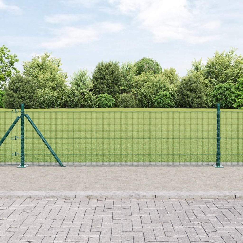 Set di Pali per Recinzione Set di 2 Verde