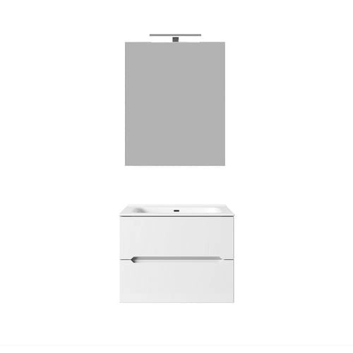 Composizione mobile bagno sospeso con cassetti cm 60 mod. TALIA - Bianco Lucido