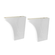 Coppia piedini in ceramica per pilozzi