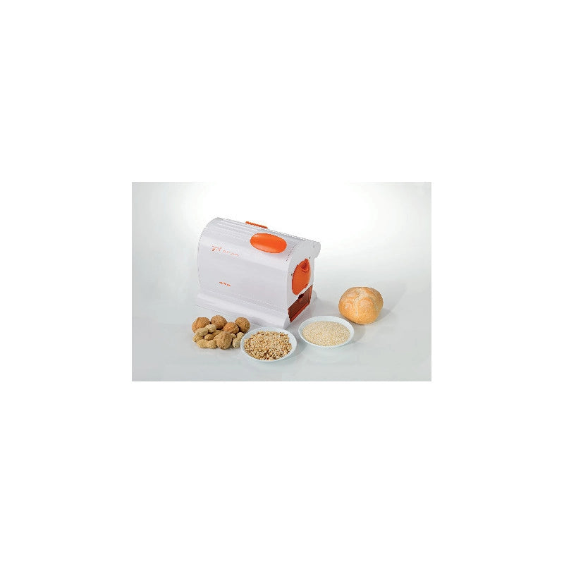 Grattugia elettrica con rullo extra-large in Acciaio Inox, 120W, contenitore estraibile - Arancione