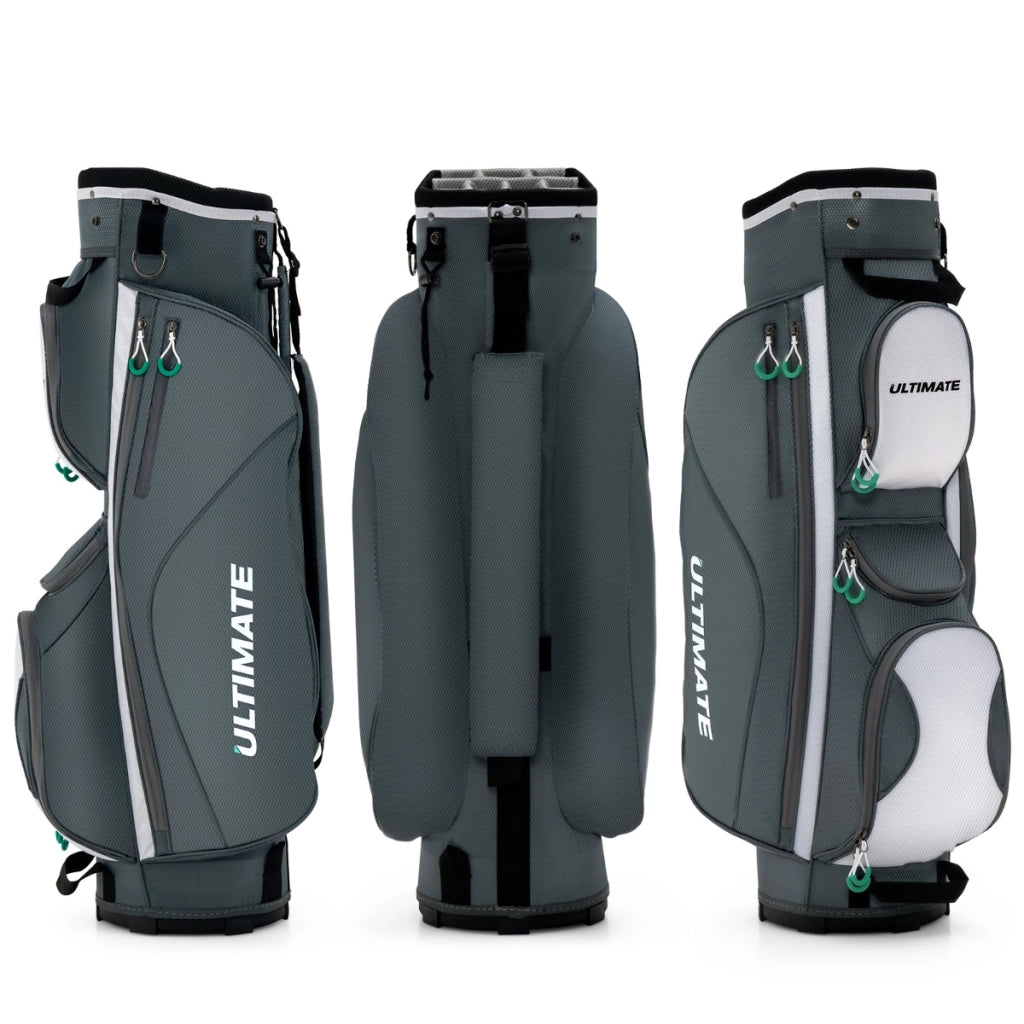 Borsa da golf leggera con tracolla 7 tasche con cerniera, Borsa per carrello da golf portatile con 14 divisori-Golf