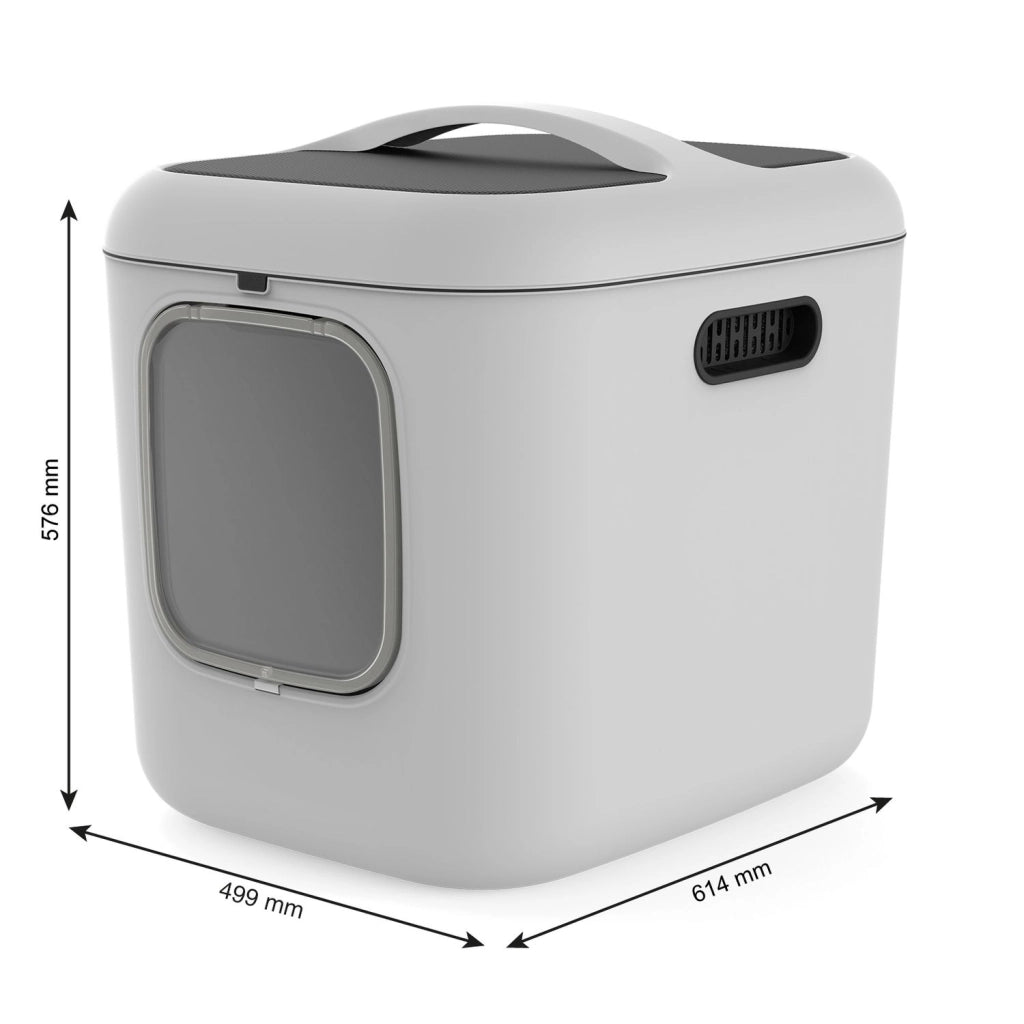 Lettiera per gatti Biala XL - colore bianco/nero - Rotho