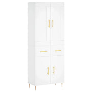 Credenza | Madia | Buffet da pranzo | Armadio da pranzo Bianca 69,5x34x180 cm in Legno Multistrato
