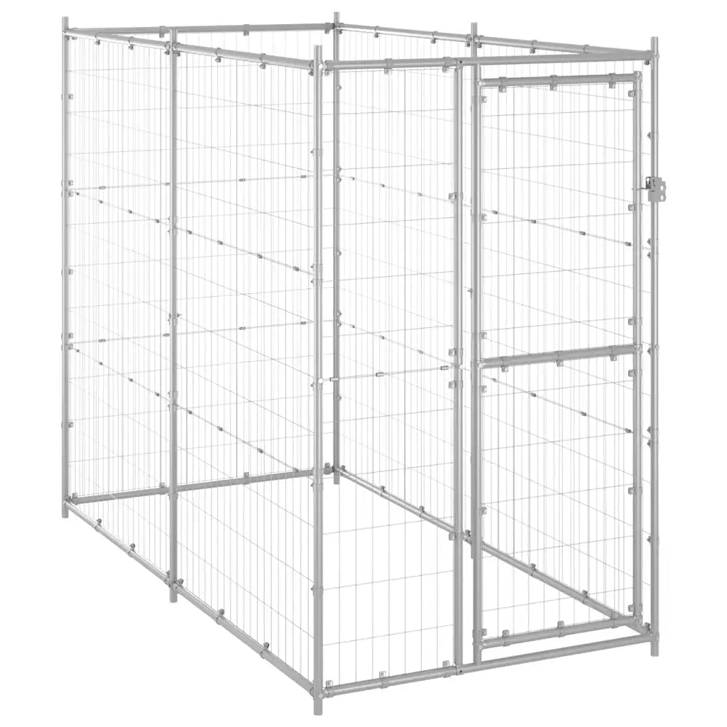 Gabbia per Cani da Esterno in Acciaio Zincato 110x220x180 cm cod mxl 59961
