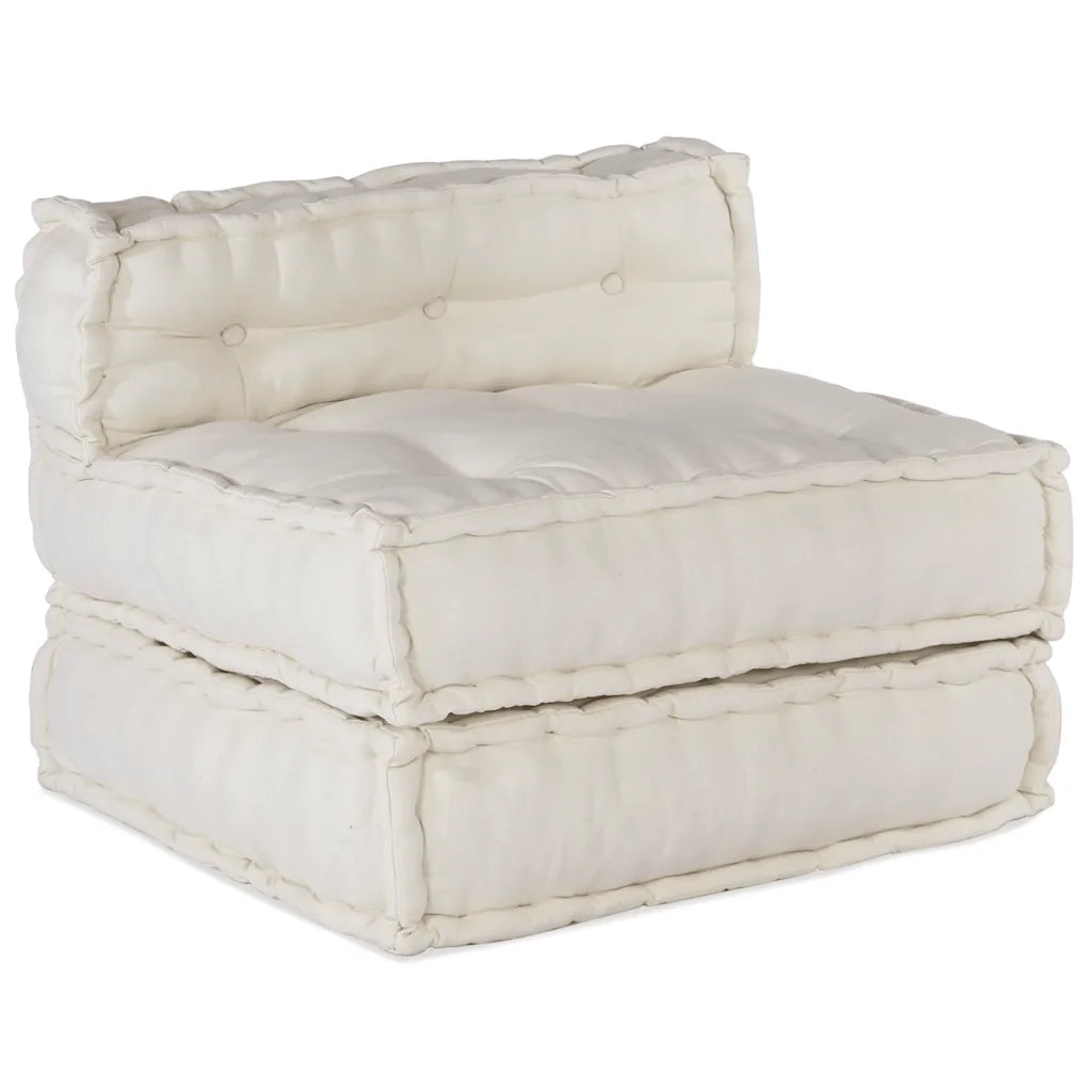 Pouf Modulare Crema 70x70x54 in Tessuto