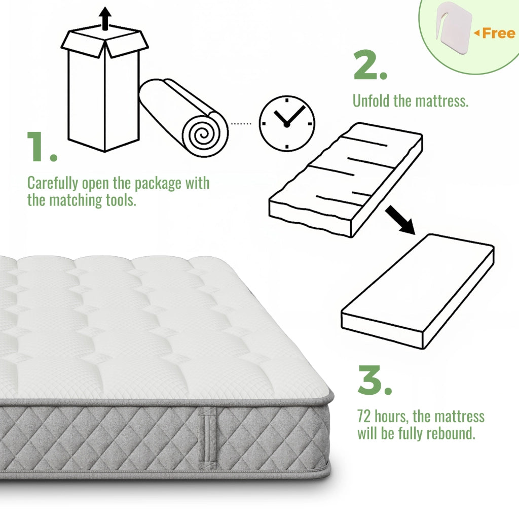 Letto imbottito 140x200 cm con materasso ortopedico a 7 zone; velluto verde scuro