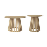 2 tavolini rotondi effetto rovere ø40cm e ø60cm i sweeek