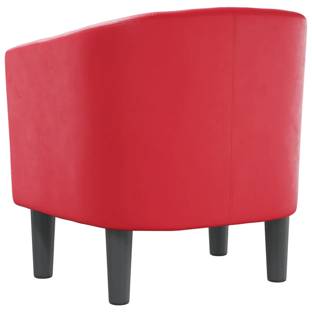 Poltroncina a Pozzetto Rossa in Similpelle