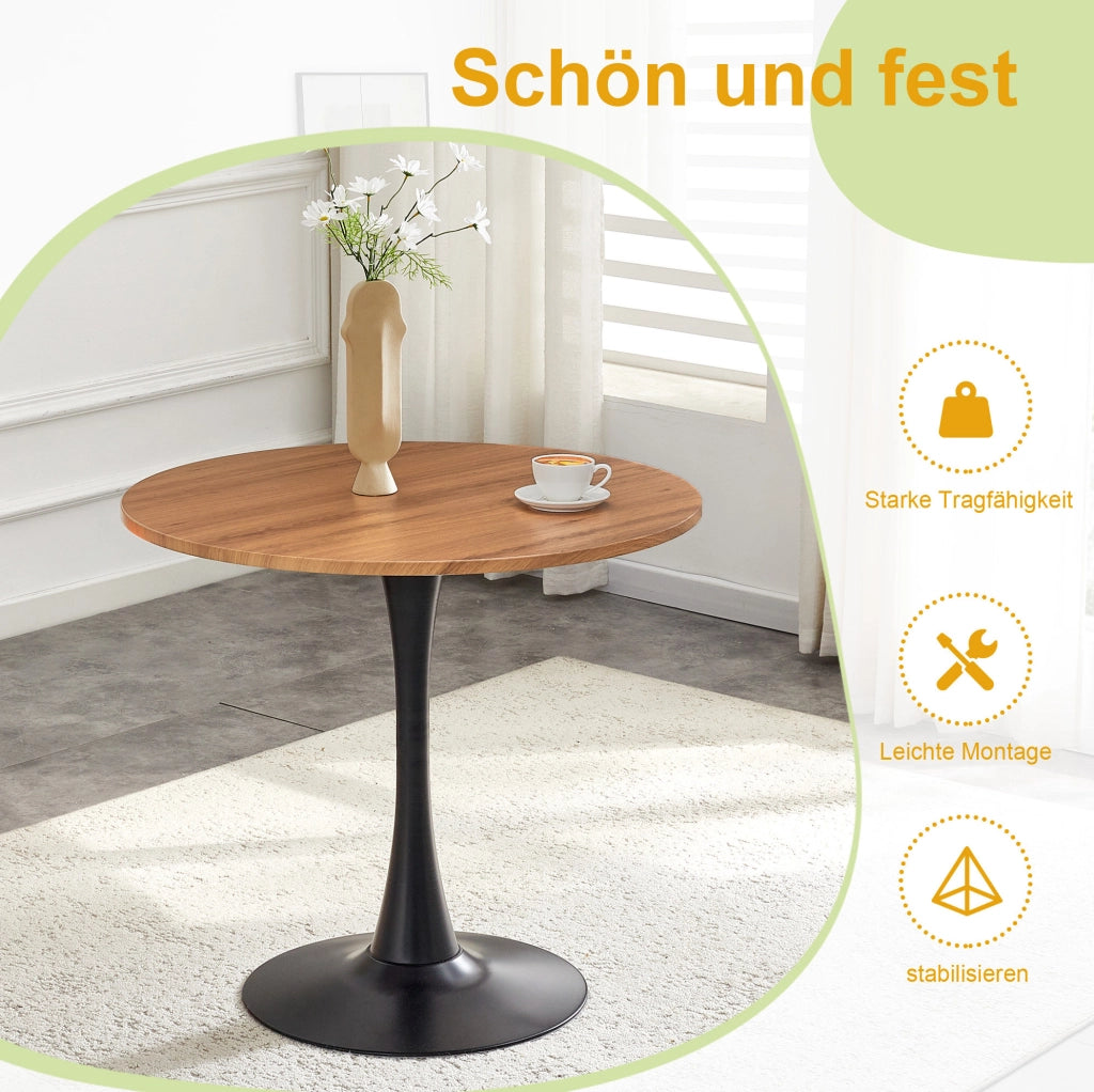 Tavolo rotondo Tulip Ø 80 cm in MDF e metallo