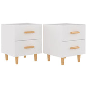 Set di 2 Comodini | Armadio da Notte | Mobiletto da notte Bianchi 40x35x47,5 cm