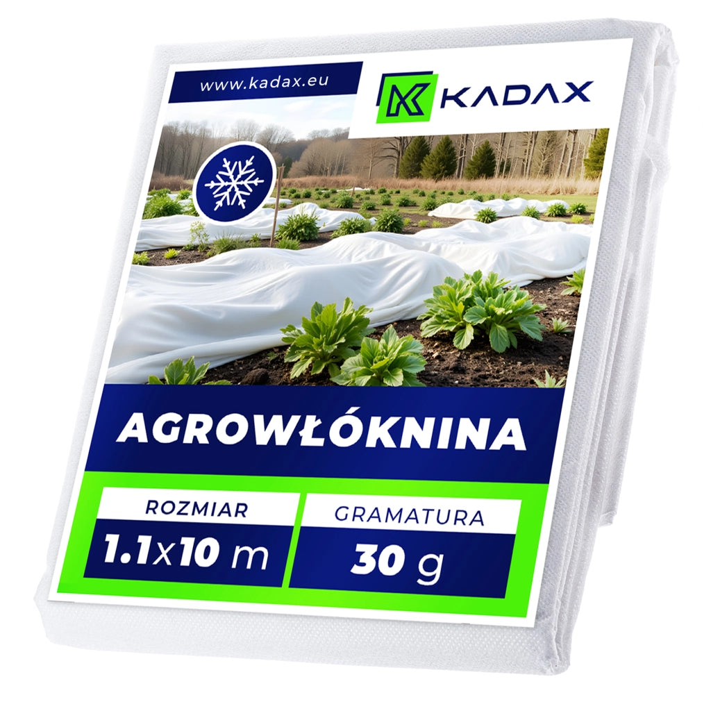 KADAX Tessuto agricolo bianco 1,1x10 m 30 g Copertura invernale/primaverile per piante