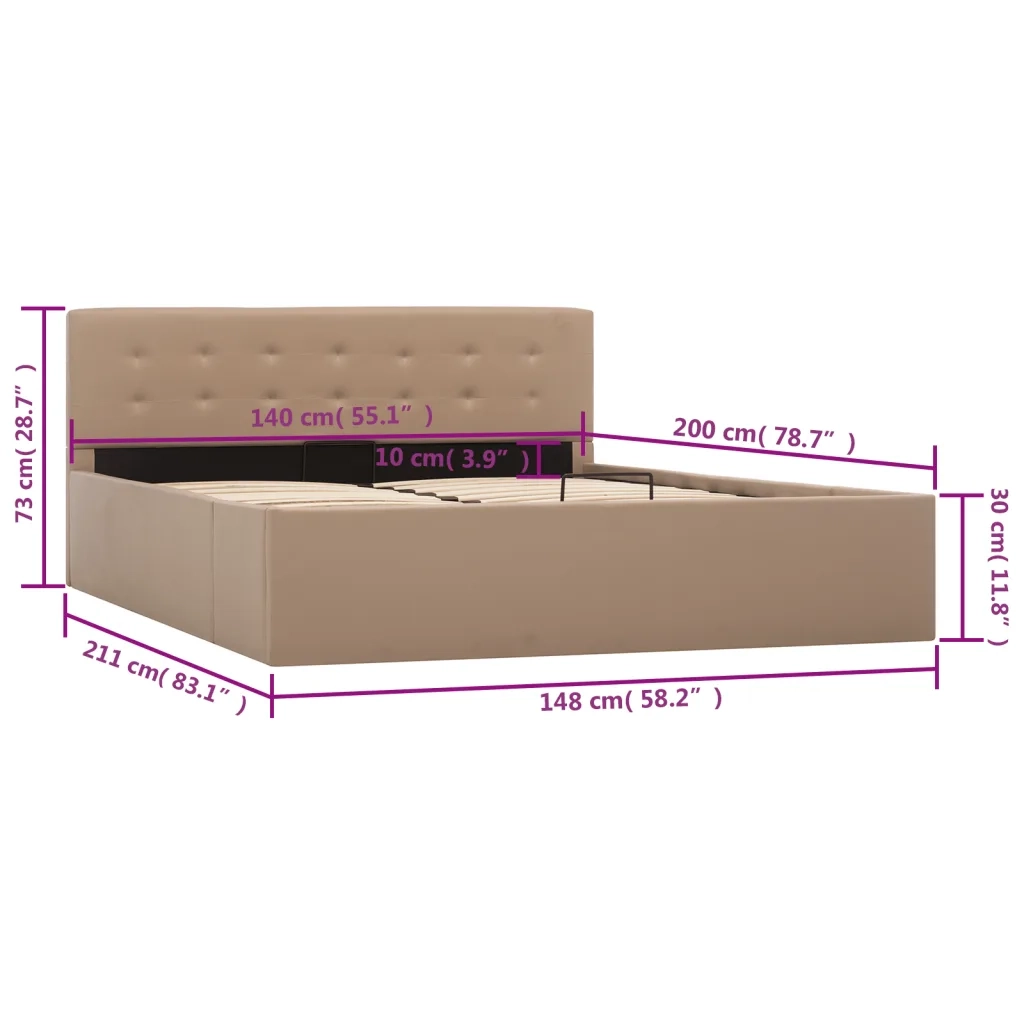 Giroletto Idraulico Contenitore Cappuccino Similpelle 140x200cm 285531