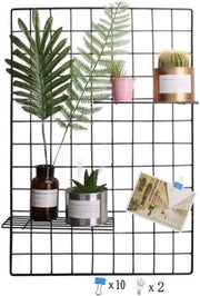 Rostello metallico per la parete fotografia decorazione plaid creativa nota alla parete appesa in casa, cucina, ufficio ecc. (nero, 65 * 45 cm) / Fai da te (Prodotto aggiornato)