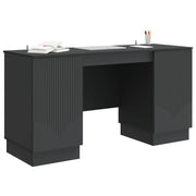Scrivania | Tavolo da Ufficio Nero 142,5 x 50 x 75 cm Legno ingegnerizzato