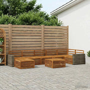 Set di divani da esterno 8 pcs Naturale