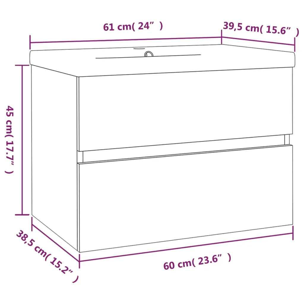 Mobile lavabo 60 x 38,5 x 45 cm con vasca integrata legno ingegnerizzato rovere fumé 02_0006875