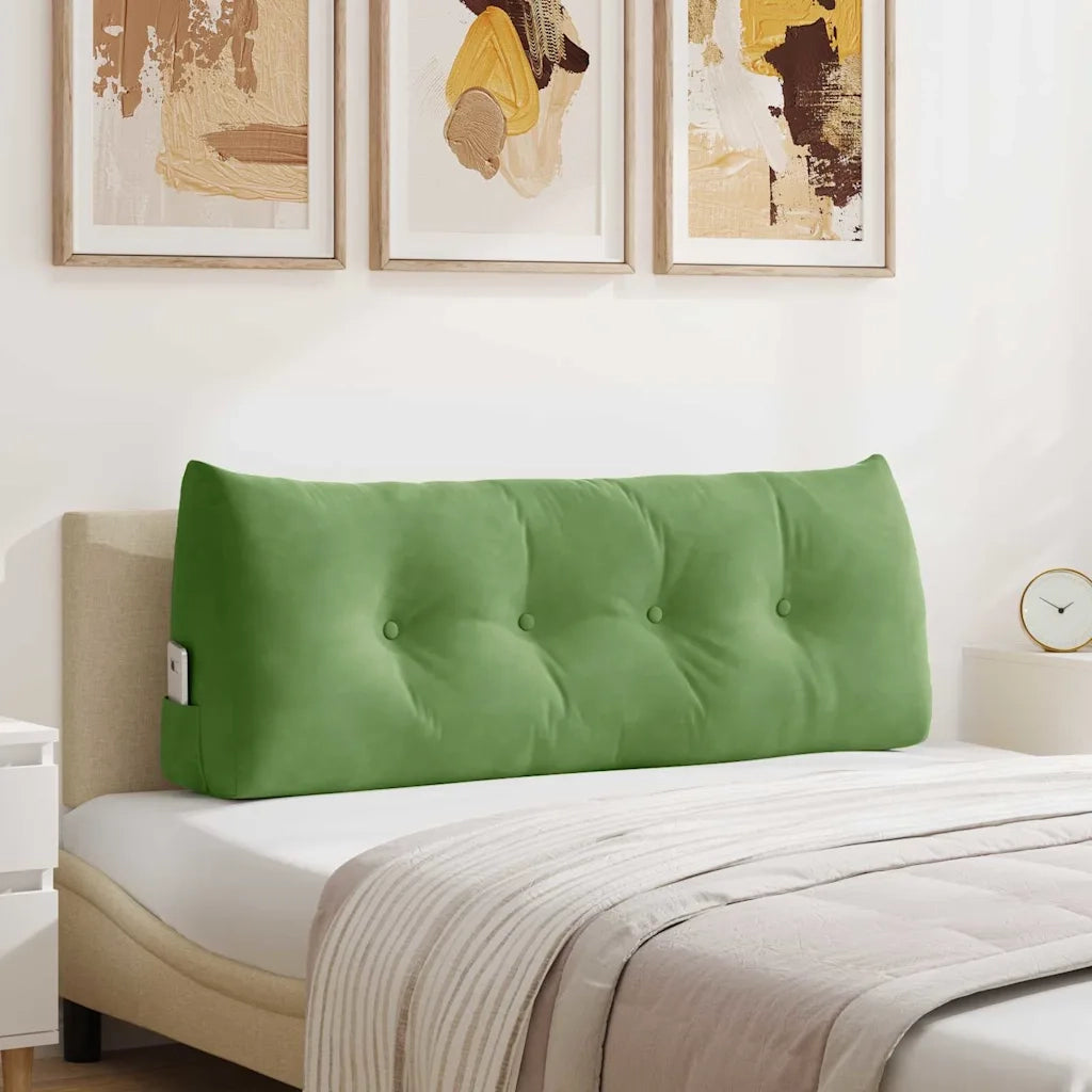 Cuscino per Schiena | Cuscino dorsale Verde chiaro 120 x 24 x 50 cm Velluto