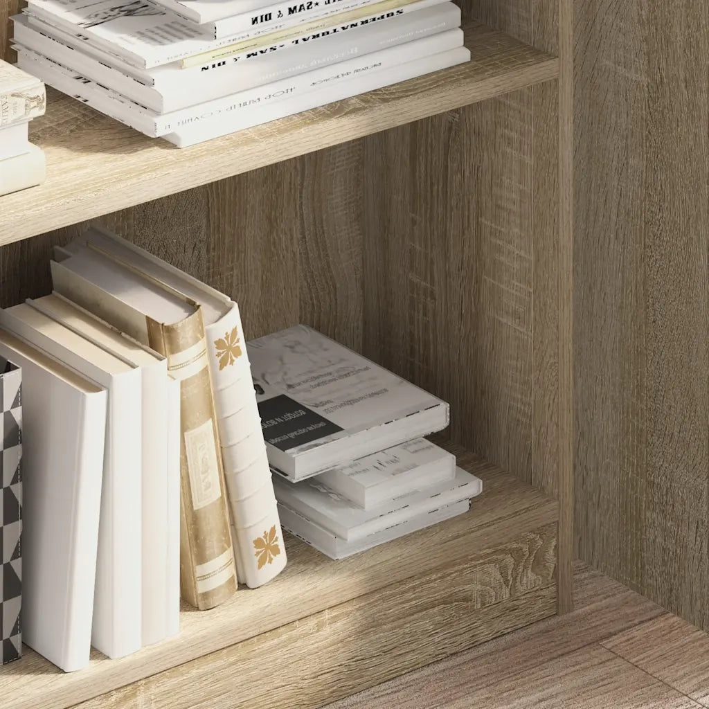 Libreria Rovere Sonoma 80x24x109 cm in Legno Multistrato 857837