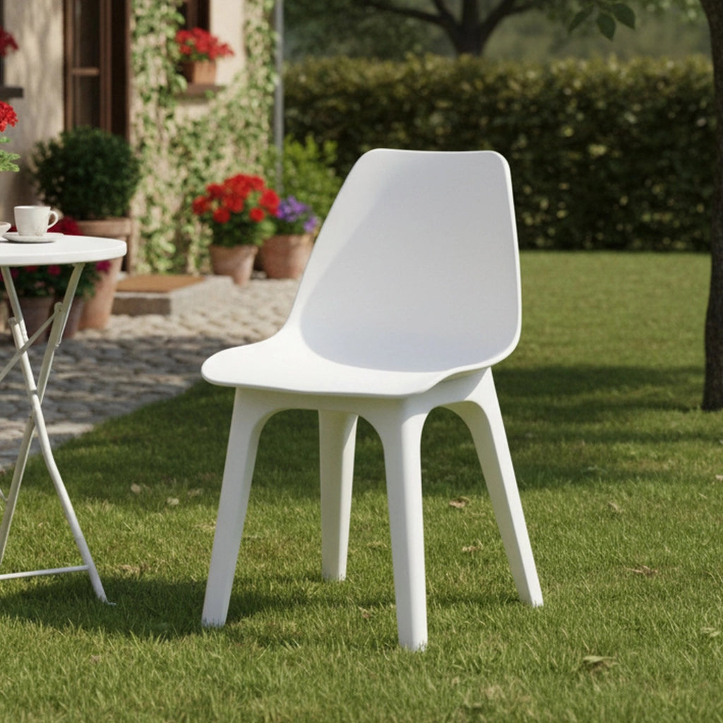 Montivilla, Sedia da Esterno una Sedia Made in Italy, Bianco