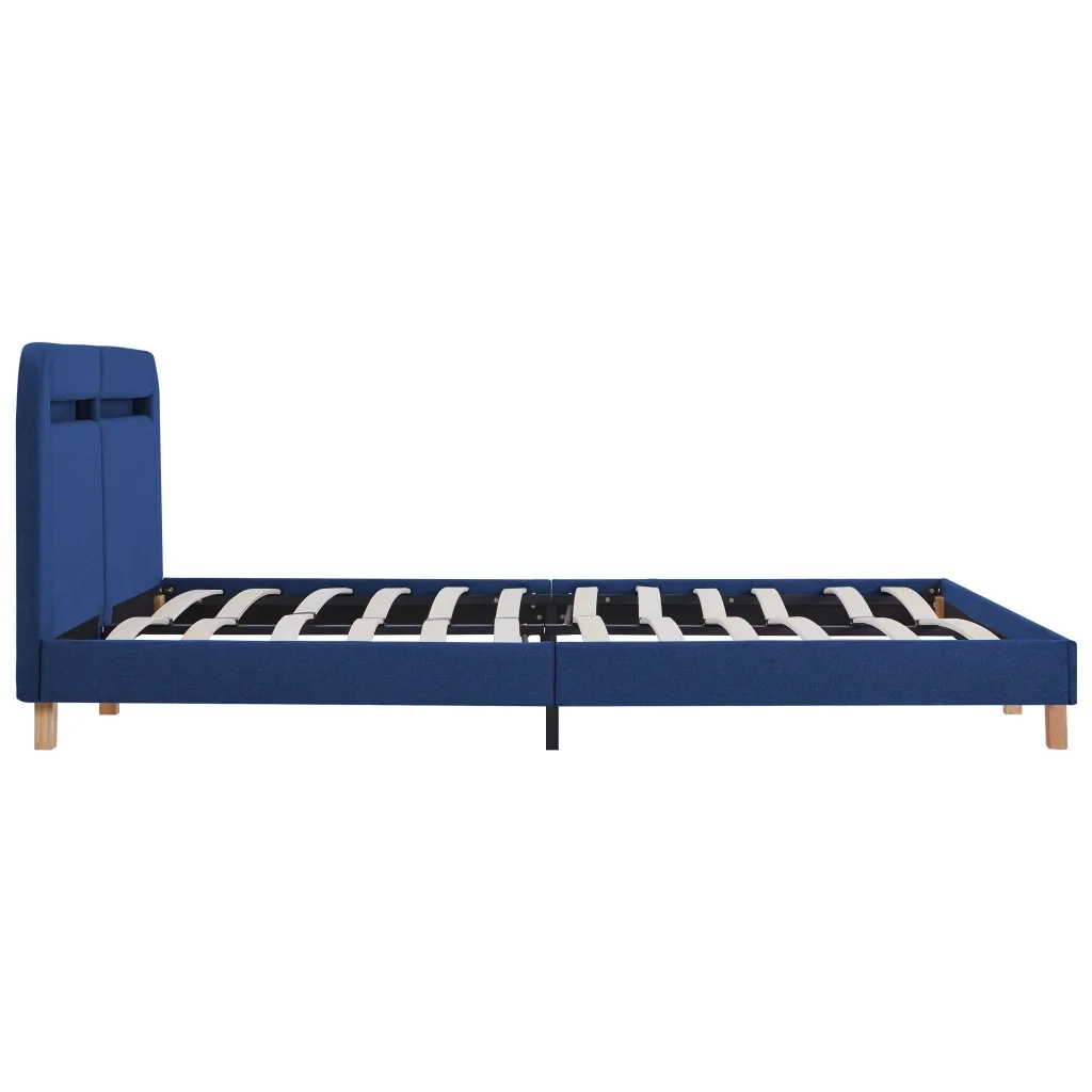 Giroletto con LED senza Materasso Blu 180x200 cm in Tessuto 280905