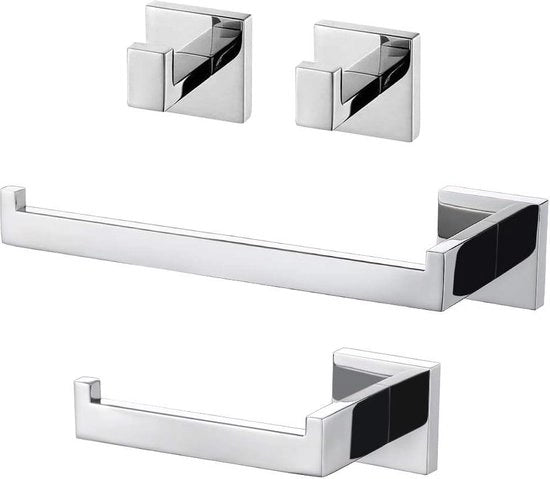 Accessori da bagno in acciaio inossidabile con attacco alla parete e asciugamano liscio - maniglia di accesso - Q7X4-P