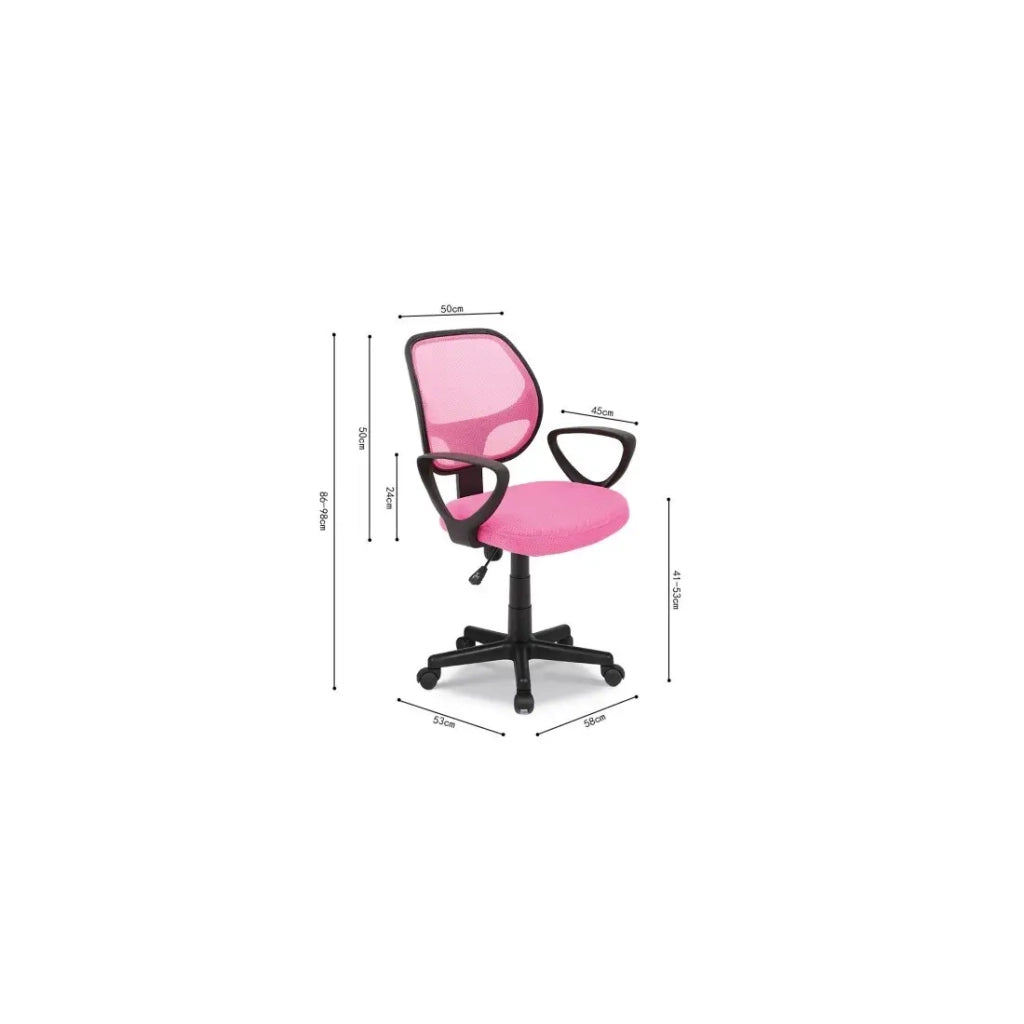 Sedia da ufficio IPOLIST – Tessuto a rete rosa – Comfort e modernità per il tuo spazio lavorativo
