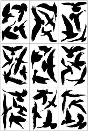 Decorative Stickers per Parete 9 pezzi - Forme di Uccelli Decorative - Protezione Uccelli - Stickers Statici - Doppia Facia Stampata - Materiali PVC - Stickers Decorativi