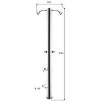 Doccia da Giardino Doppia 2 Rubinetti e Lavapiedi ATI Docce MUL-2R Inox Anodizzato