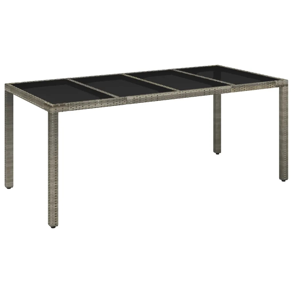 Set da Pranzo da Giardino 9 pz con Cuscini in Polyrattan Grigio 3213083