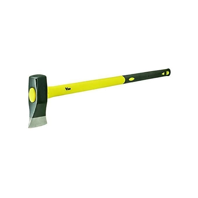 Vigor 6512335 Mazza Spaccalegna Acciaio Forgiato Temperato DIN 7287 Manico Sintetico 90 cm 3.5 Kg Impugnatura Ergonomica