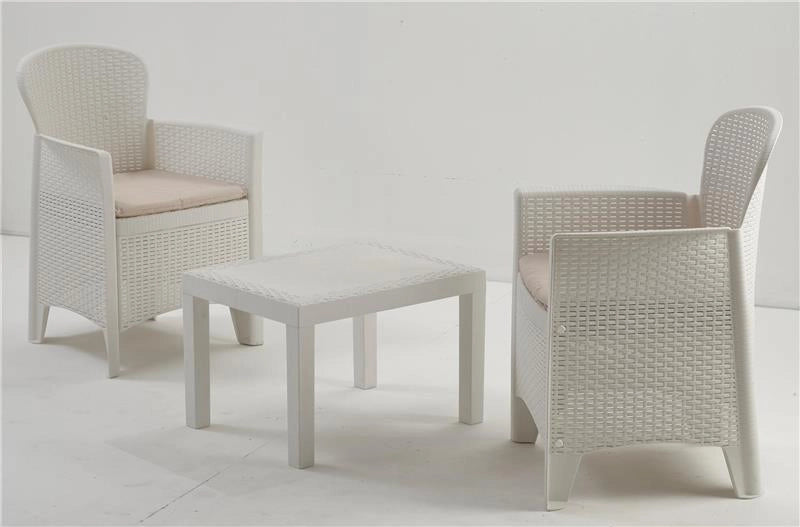 MAURY'S AKITA SALOTTO DA GIARDINO CON CUSCINI 3 PZ BIANCO