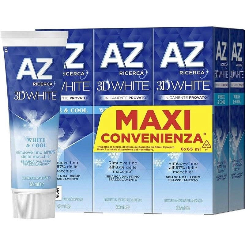 AZ COMPLETE DENTIFRICIO SET 6 PEZZI IN FORMATO DA 65 ML WHITE & COOL