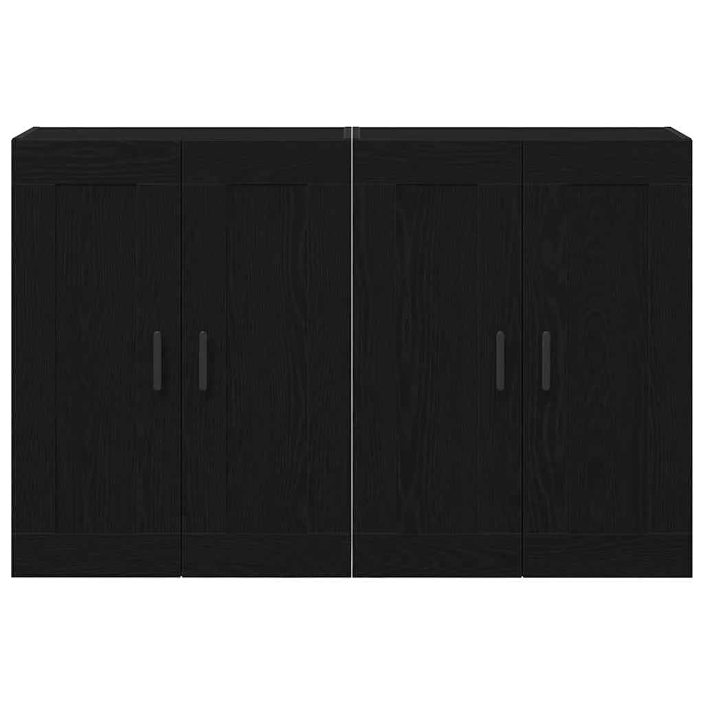 Mobile a muro 2 pcs Rovere Nero 69,5 x 34 x 90 cm 3333107