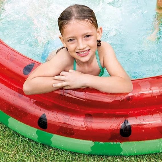 PISCINA GONFIABILE ANGURIA TRE ANELLI +2 ANNI  cm.168x38h.  peso kg.2,17 (58448)    INTEX
