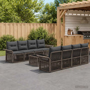 Set Divano da Giardino 9 pz Grigio polyrattan 3434774
