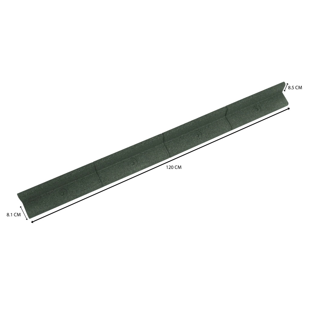 Bordura Flessibile da Giardino 36 x 1,2 m Verde con Martello in Gomma