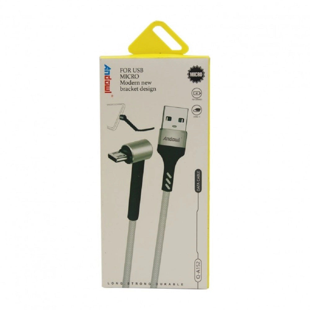 Trade Shop - Cavo Angolare 90° Micro Usb A Usb 2.0 Trasferimento Dati Ricarica 1,2 Mt Q-a152 -