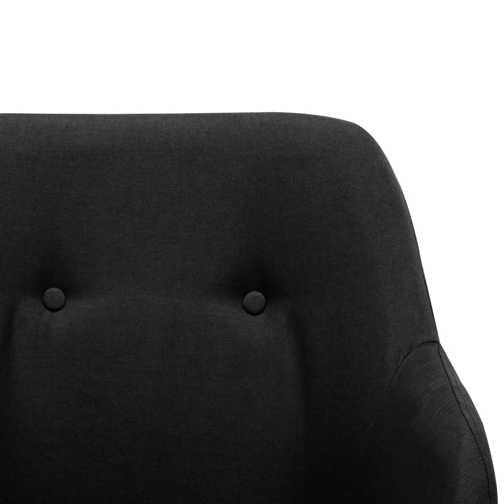 Sedia a Dondolo Nera in Tessuto cod mxl 33820