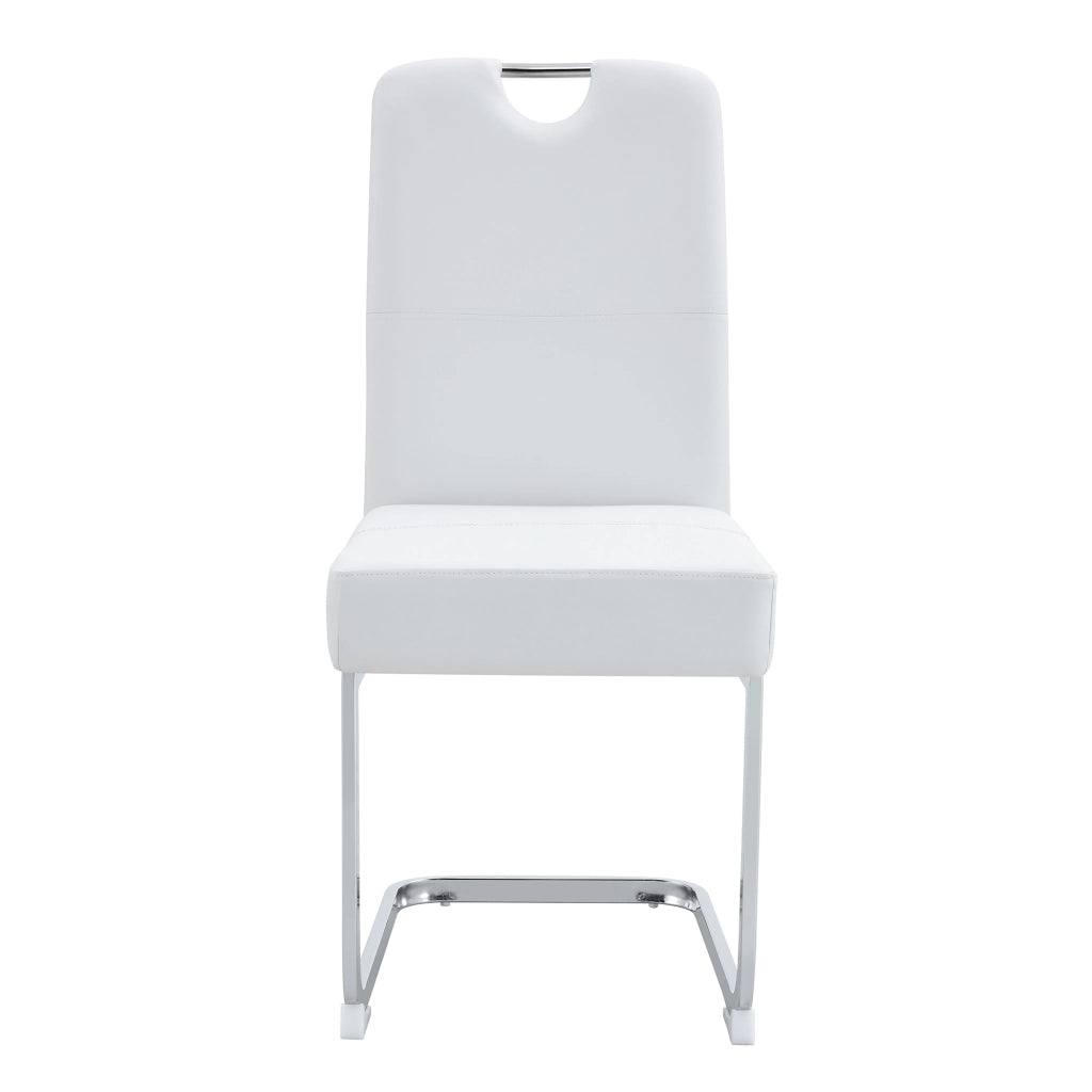 Due sedie da pranzo bianche spesse - Zephmum- Design ergonomico con molle integrate